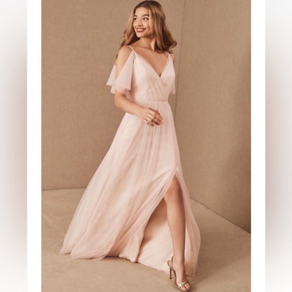 Jenny Yoo BHLDN Aeryn Bridesmaid
(NWT
Dress in Soft Blush Tulle